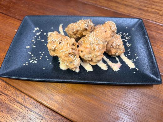 Karaage fried chicken pieces