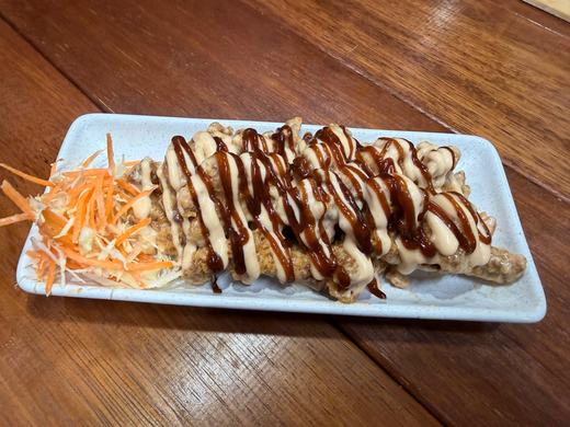 Chicken katsu with mayo and teriyaki drizzle