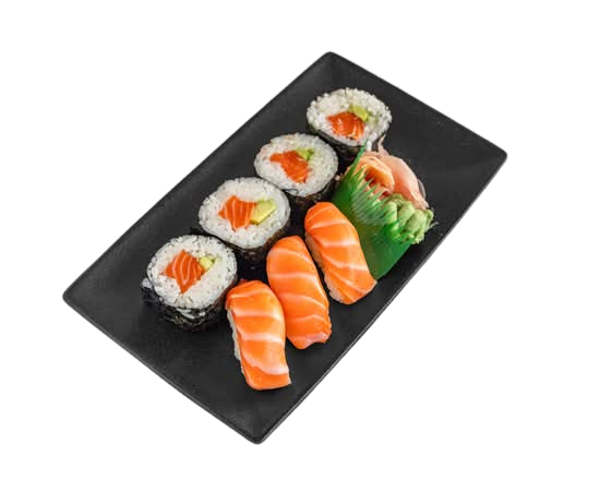Sushi and salmon nigiri